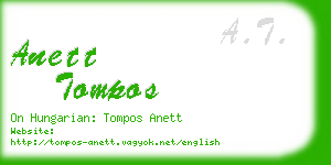 anett tompos business card